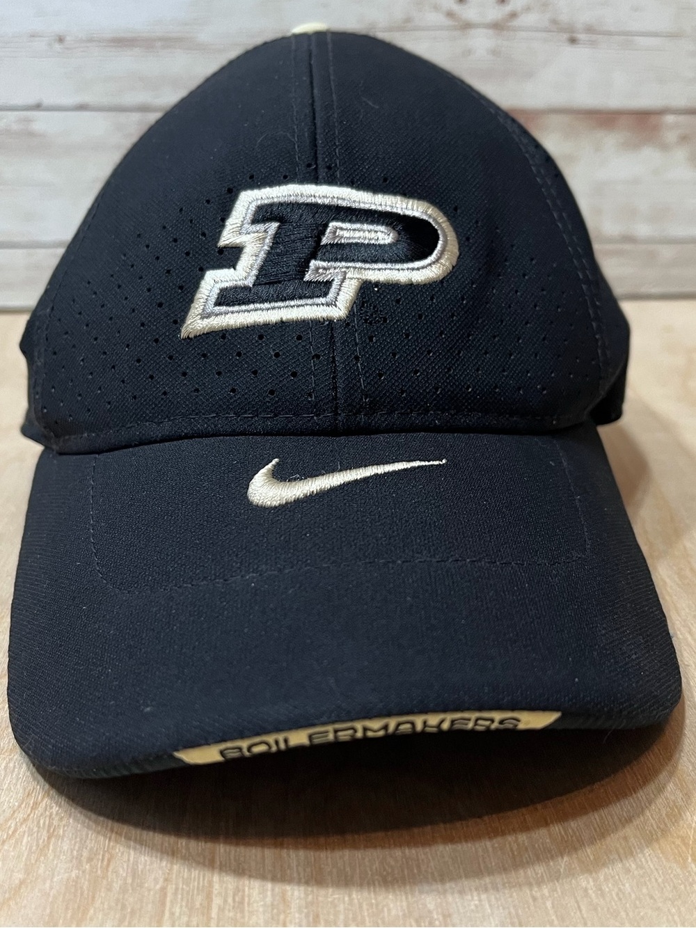 Purdue Boilermakers Nike Hat Baseball Cap Adjustable OSFM Dri-Fit Legacy91 Black